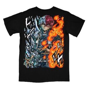 SpendYourYen Shoto Todoroki My Hero Academia Half Cold/Half Hot Heavyweight Tee